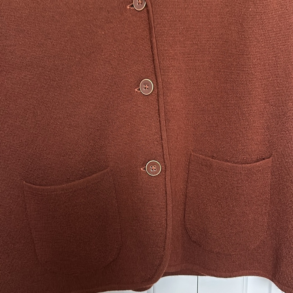 Talbots sweater blazer
Chestnut brown 💯 merino wool, size M - Picture 2 of 8
